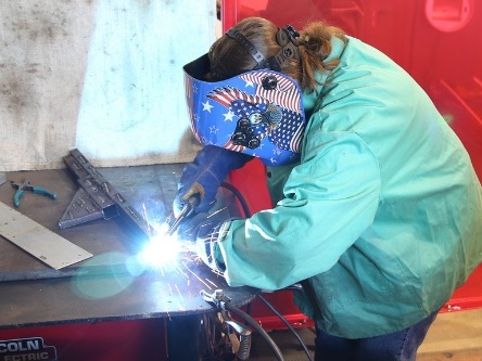 Picture of a person welding