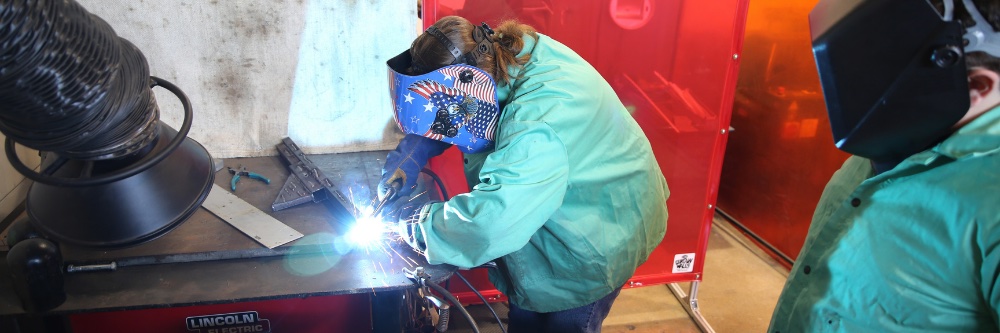 Picture of a person welding