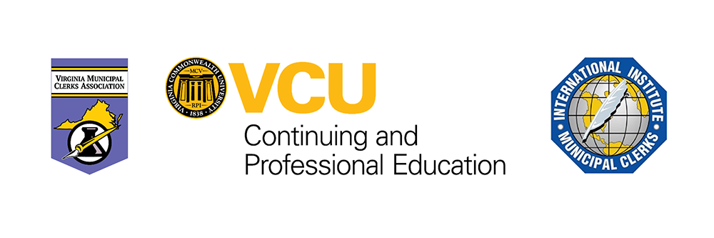 Logos for the V-M-C-A, V-C-U Continuing and Professional Education, and the I-I-M-C